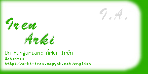 iren arki business card